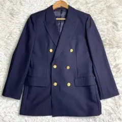 美品✨J.PRESS テーラード 紺ブレ ダブル 金ボタン 6ボタン ウール