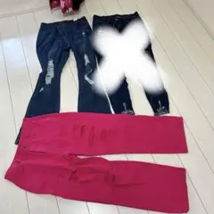 レディース デニムパンツ 3点セット