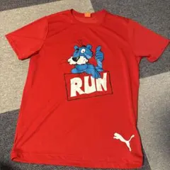 新品　Puma 赤 Tシャツ キャラクター RUN