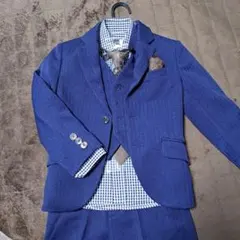 【美品】フォーマルスーツ　ネイビー　9点セット　キッズ　110㎝