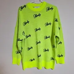 Ready ロゴ入り蛍光イエローセーター