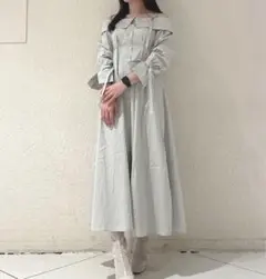 ウエストタックオフショルシャツワンピースのサムネイル