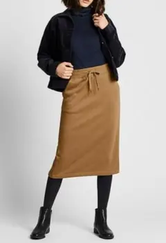 ユニクロ　裏ボア　タイトスカート　ブラウン　裏起毛　Mサイズ