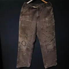 襤褸　カーハート　ダブルニー　パンツ　フェード　Carhartt　古着　USED