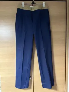 破格！ERDEM ネイビー ベージュ ワイドパンツ