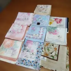 未使用品　レディースブランド　フラワーデザイン　ハンカチ10枚セット