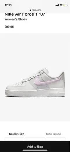 Nike Air Force 1 '07 ホワイト/ピンク
