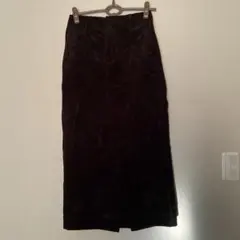 お値下げ中⭐️GLOBAL WORK黒 コーデュロイ ロングスカート スリット入り