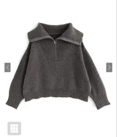 GRL ハーフジップミックスニットトップス[k9292d]