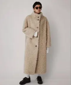 anuke アンヌーク Ecofur OverCoat テディボア風コート - メルカリ