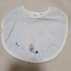 ファミリア水色 クマ刺繍 スタイ