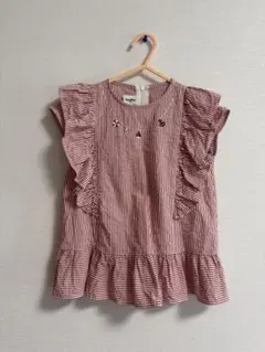 familiar ストライプ フリルブラウス 110 ファミリア