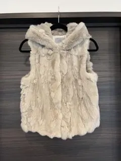 ラビットファー　ベスト