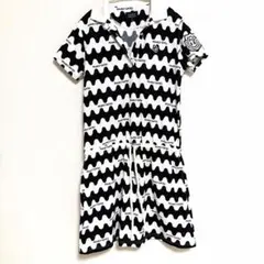 極美品 パーリーゲイツ リボン総柄 サイズ1 ゴルフワンピース 木戸愛着