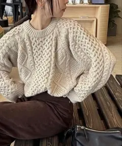 ヴィンテージライクケーブルニット select MOCA by son