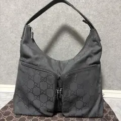 GUCCI グッチ GG キャンバス ワンショルダーバッグ 黒 y2k - メルカリ