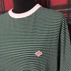 danton☆ダントン☆42☆ボーダーグリーンTシャツのサムネイル