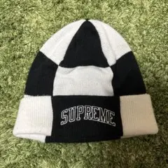 SUPREME チェック柄 ニット帽