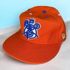 ニューエラ キャップ オレンジ 刺繍ロゴ ストリート 帽子 古着