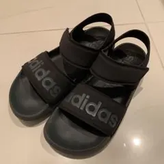 【used】adidas ブラック スポーツサンダル 24.5cm