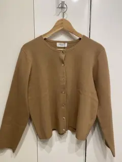 【値下げ】OPAQUE.CLIP ボタン付きカーディガン ブラウン　Lサイズ