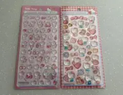 【正規品】ボンボンドロップシール ハローキティ赤・miniピンク 2枚セット