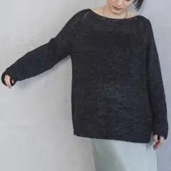 apartby テープヤーンラメプルオーバー ブラック