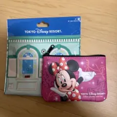 東京ディズニーリゾート　パークチケット柄ポーチ　ミニー