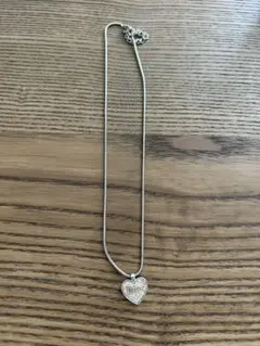 Christian Dior ハート ネックレス シルバー