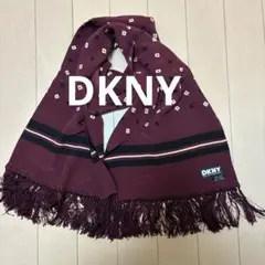 DKNY ダナ・キャラン　ニューヨーク　シルク　ストール　ショール　バーガンディ