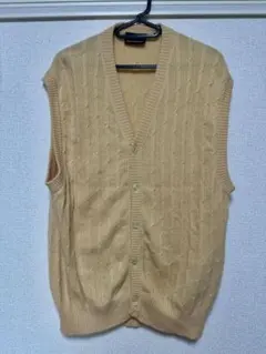 GREG NORMAN ベージュ ケーブルニットベスト