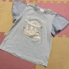 【USED】しまむら　袖チュール　半袖Tシャツ