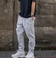 L 新品 ナイキ ウーブンパンツ テーパード メンズ グレー NIKE