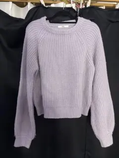 GRL 薄紫 ラグランスリーブ ニットセーター