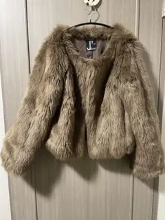 J'deni ブラウン ファーコート ショート丈