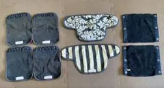 エスメラルダのよだれカバー2セット、今治タオルのよだれカバー1セット