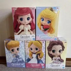 Qposket ディズニープリンセス 5体セット