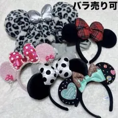 ディズニー　ファンキャップ　カチューシャ　ヒョウ柄　ピンク　ヴァネロペ　ミニー