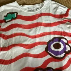 TSUMORI CHISATO 半袖Tシャツ ウェーブボーダー 花柄