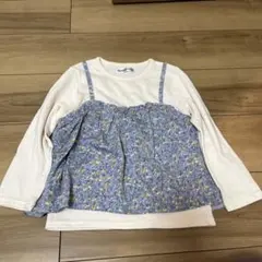 花柄　長袖カットソー