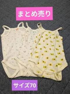 ベビー肌着 まとめ売り 3枚セット メッシュ ロンパース 花柄 70夏