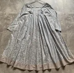 ADIEU TRISTESSE リバティワンピース　花柄　パープル　切り替え