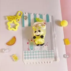 シルバニア入れる用　ガチャ詰めポーチ【イエロー　クリームソーダ】