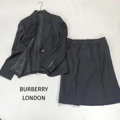 BURBERRY LONDON スカートスーツ セットアップ チェック 40 黒のサムネイル