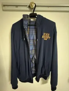 NIKE ATHDPT パーカー ネイビー リバーシブル