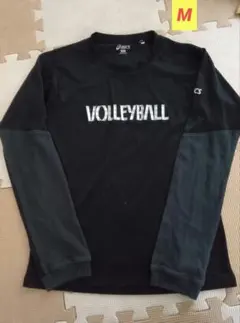 asics バレーボール 長袖シャツ 黒 　M（女子用）