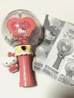 サンリオキャラクターズ　ハローキティ　ふわふわフロッキードール　カプセルステッキ