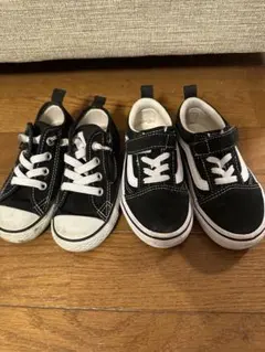Converse & Vans ブラックスニーカーセット