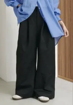 ディスコート　ライト2タックワイドチノパンツ　S