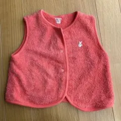ファミリア　タオル生地ベビーベスト ピンク 60-75cm